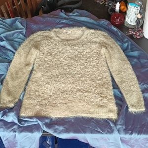 Daniel brand S/M Light olive green sweater with cream embroidery.